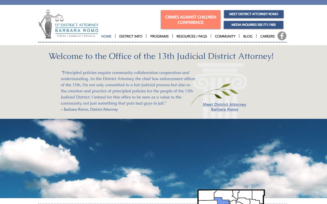 Valencia County criminal court records 13th Judicial District Attorney homepage