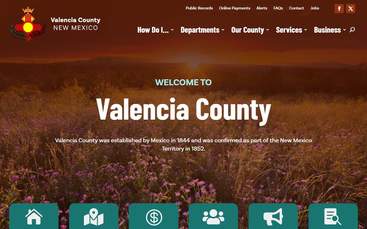 Valencia County court records official county homepage
