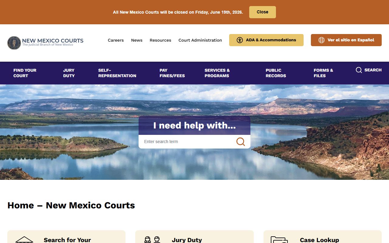 Valencia County court records New Mexico Courts homepage